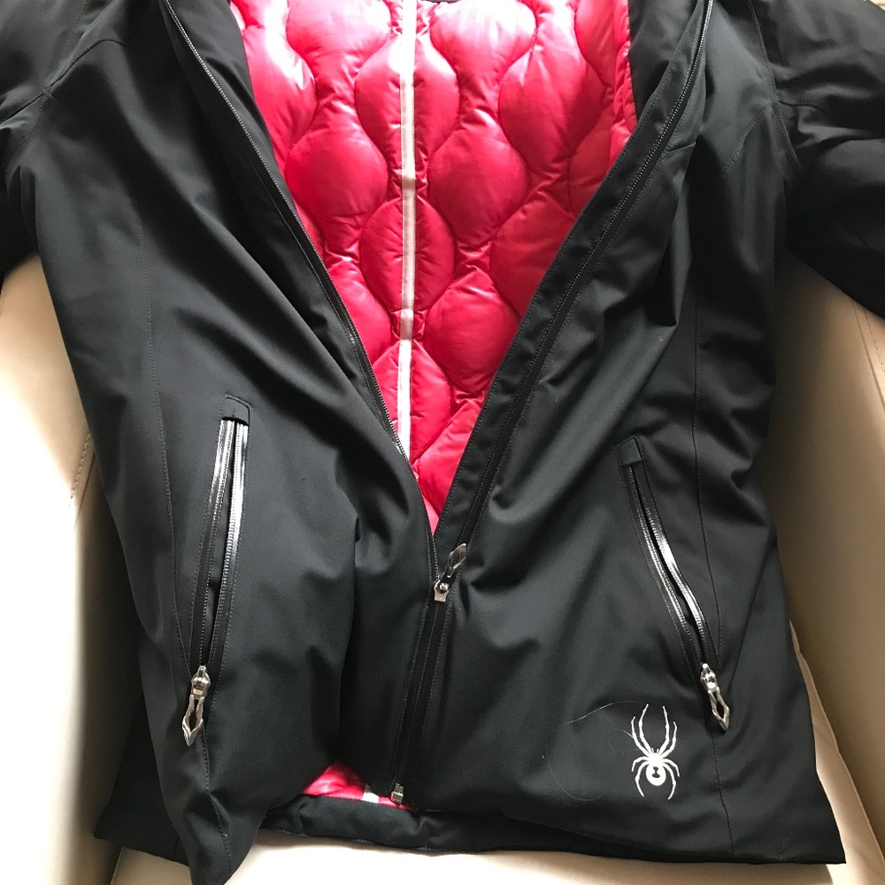 Spyder Down Filled Black Ski Jacket